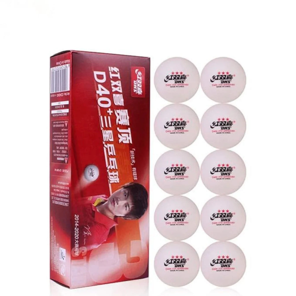 DHS D40+ 3 Star Table Tennis Balls (Pack of 10)