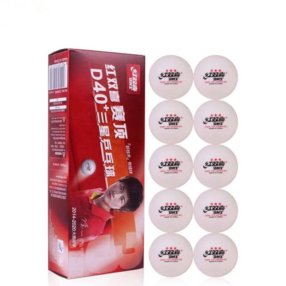 DHS D40+ 3 Star Table Tennis Balls (Pack of 10)
