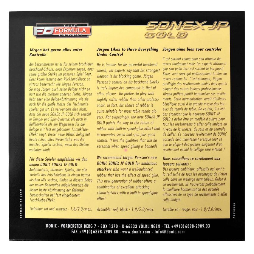 Donic Sonex JP Gold